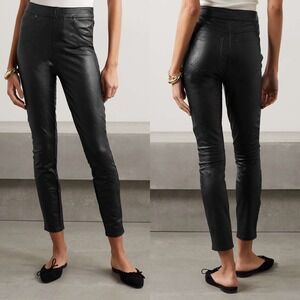 Spanx Like Leather Faux Skinny‎ Pants M Black Pull On Slimming Punk Rock Grunge